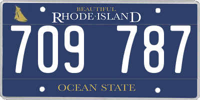 RI license plate 709787