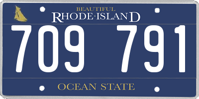 RI license plate 709791