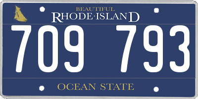 RI license plate 709793