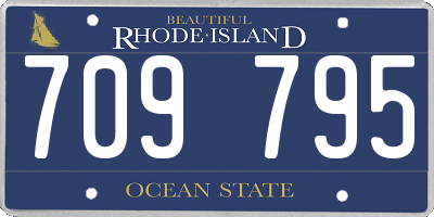 RI license plate 709795