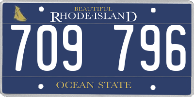 RI license plate 709796