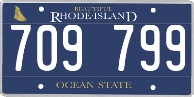 RI license plate 709799