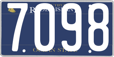 RI license plate 7098