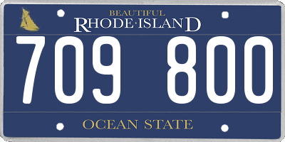 RI license plate 709800