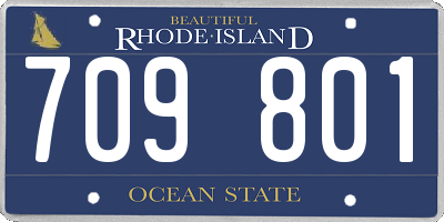 RI license plate 709801