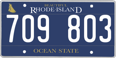 RI license plate 709803
