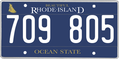 RI license plate 709805