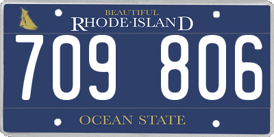 RI license plate 709806