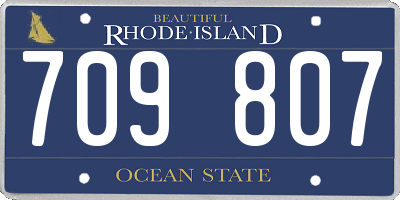 RI license plate 709807