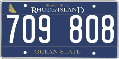 RI license plate 709808