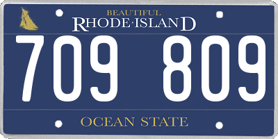RI license plate 709809