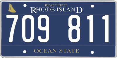 RI license plate 709811