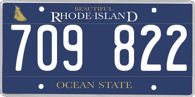 RI license plate 709822