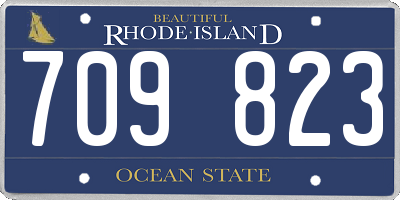 RI license plate 709823