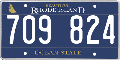 RI license plate 709824