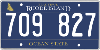 RI license plate 709827