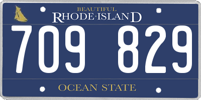 RI license plate 709829