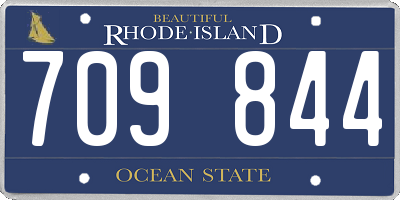 RI license plate 709844