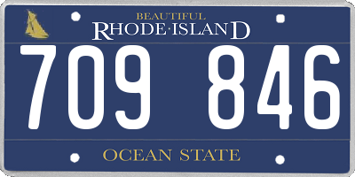RI license plate 709846