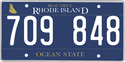 RI license plate 709848