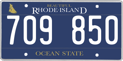 RI license plate 709850