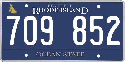 RI license plate 709852