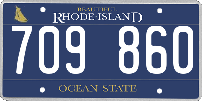 RI license plate 709860
