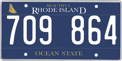 RI license plate 709864