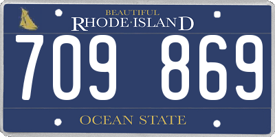 RI license plate 709869