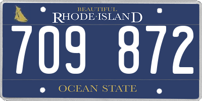 RI license plate 709872