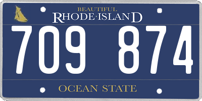 RI license plate 709874