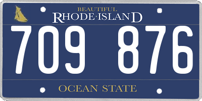 RI license plate 709876