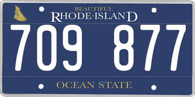 RI license plate 709877