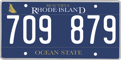 RI license plate 709879