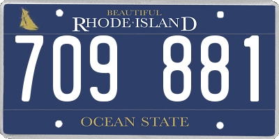 RI license plate 709881
