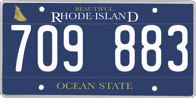 RI license plate 709883