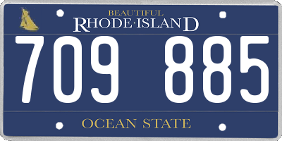 RI license plate 709885
