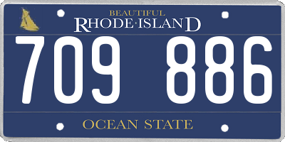 RI license plate 709886