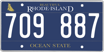 RI license plate 709887