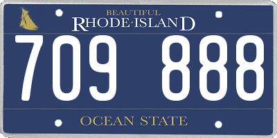RI license plate 709888