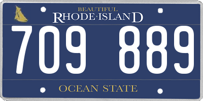 RI license plate 709889