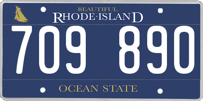 RI license plate 709890