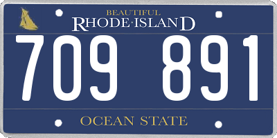 RI license plate 709891