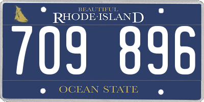 RI license plate 709896