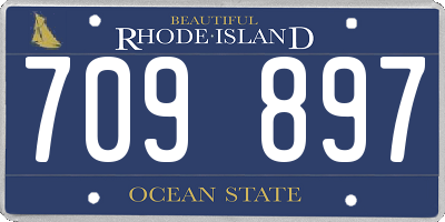 RI license plate 709897