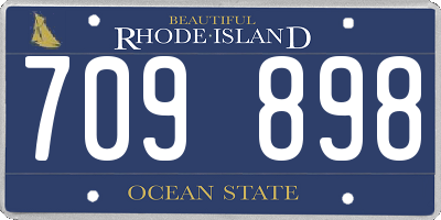 RI license plate 709898