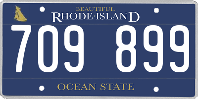 RI license plate 709899