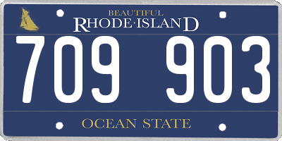 RI license plate 709903