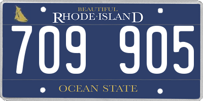 RI license plate 709905