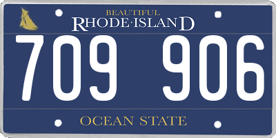 RI license plate 709906